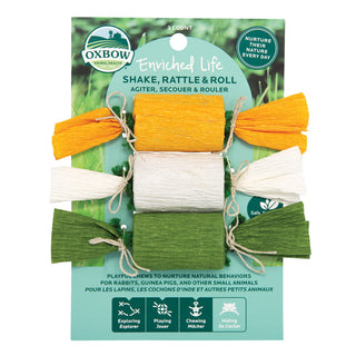 Oxbow Enriched Life Shake Rattle & Roll Toy for Small Animals, 3-Pack