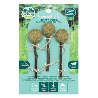 Oxbow Enriched Life Timmy Pops Toy for Small Animals, 3-Pack