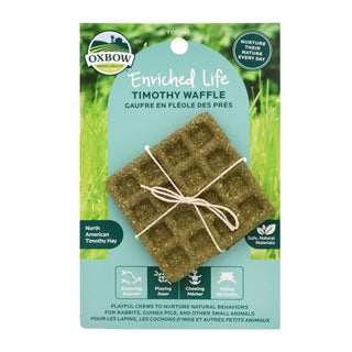 Oxbow Enriched Life Timothy Waffle Chew Toys for Small Animals, 3-Pack