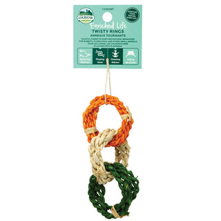 Oxbow Enriched Life Twisty Ring Toy for Small Animals, 3-Pack