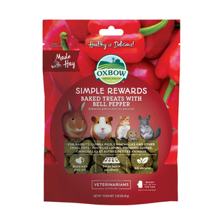 Oxbow Simple Rewards Baked Treats with Bell Pepper Small Animal Treats, 3-oz bag