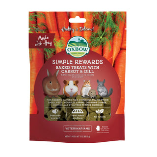 Oxbow Simple Rewards Baked Treats with Carrot & Dill Small Animal Treats, 3-oz bag