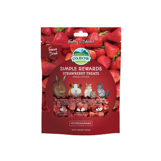 Oxbow Simple Rewards Freeze-Dried Strawberry Small Animal Treats, 0.5-oz bag