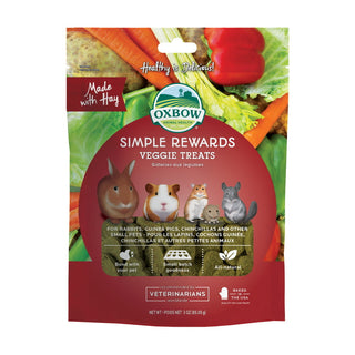 Oxbow Simple Rewards Veggie Small Animal Treats, 3-oz bag