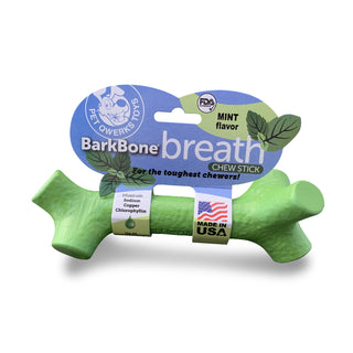 Pet Qwerks BarkBone Stick Mint Flavored Nylon USA Dog Chew Toy, Large