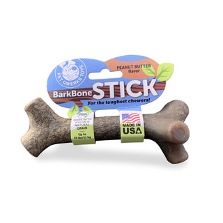 Pet Qwerks BarkBone Stick Peanut Butter Flavored Nylon USA Dog Chew Toy, Medium