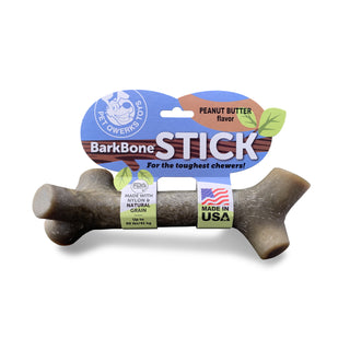 Pet Qwerks BarkBone Stick Peanut Butter Flavored Nylon USA Dog Chew Toy, Extra Large