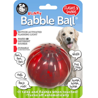 Pet Qwerks Blinky Babble Ball Interactive Dog Toy, Large