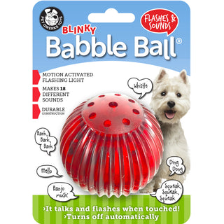 Pet Qwerks Blinky Babble Ball Interactive Dog Toy, Medium