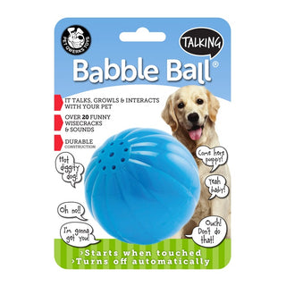 Pet Qwerks Talking Babble Ball Interactive Dog Toy, Large