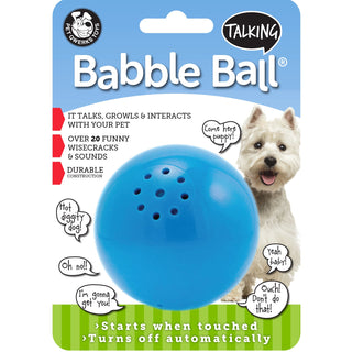 Pet Qwerks Talking Babble Ball Interactive Dog Toy, Medium