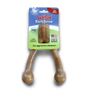 Pet Qwerks Wish BarkBone Bacon Flavored Nylon USA Dog Chew Toy, Large