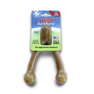 Pet Qwerks Wish BarkBone Bacon Flavored Nylon USA Dog Chew Toy, Medium