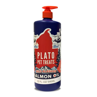 Plato Wild Alaskan Salmon Oil Dog & Cat Supplement, 32-oz Bottle