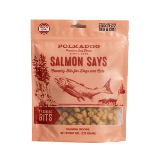 Polka Dog Bakery Salmon Says Training Bits Dog Treats, 8-oz