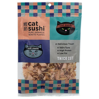 Presidio Cat Sushi Thick Cut Japanese Bonito Tuna Flakes Cat Treats, 0.7-oz Bag