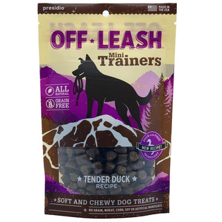 Presidio Off-Leash Mini Trainers Tender Duck Recipe Dog Treats, 14-oz Bag