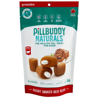 Presidio Pill Buddy Naturals Hickory Smoked Beef Recipe Dog Treats