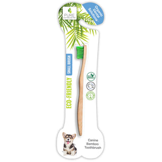 Pure and Natural Pet Bamboo Eco-Friendly Toothbrush for Dogs, Small