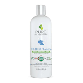 Pure and Natural Pet Organic Itch Relief Shampoo for Dogs, 16-oz Bottle