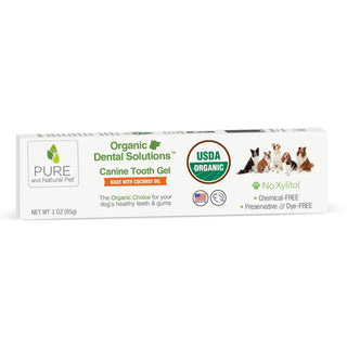 Pure and Natural Pet Organic Dental Solutions Canine Tooth Gel for Dogs, 3-oz