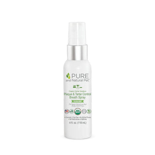 Pure and Natural Pet Organic Dental Solutions Plaque & Tartar Control Spray for Dogs, 4-oz