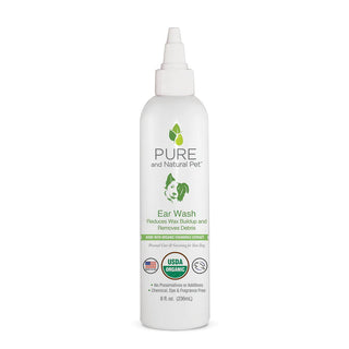 Pure and Natural Pet Organic Ear Wash for Dogs, 8-oz