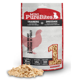 PureBites Mini Trainers Freeze-Dried Raw Chicken Breast Dog Treats, 2.1-oz bag