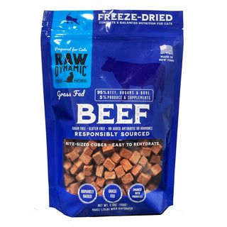 Raw Dynamic Freeze-Dried Grass Fed Beef Recipe Cat Food, 5.5-oz Bag