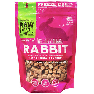 Raw Dynamic Freeze-Dried Farm-Raised Rabbit Recipe Dog Food, 14-oz Bag