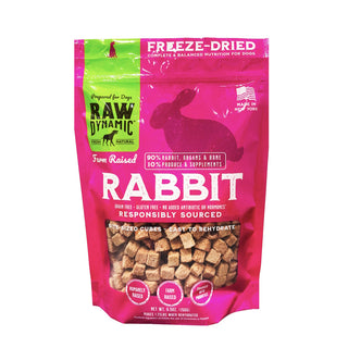 Raw Dynamic Freeze-Dried Farm-Raised Rabbit Recipe Dog Food, 5.5-oz Bag