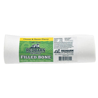 Redbarn Natural Filled Bone Dog Treat Cheese N' Bacon Flavor, Large, Case of 15