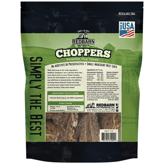 Redbarn Naturals Choppers Beef Lung Dog Treats, 9-oz bag, Case of 8 Bags