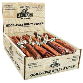 Redbarn Odor Free Bully Stick Dog Treats, 12-Inches, Case of 35