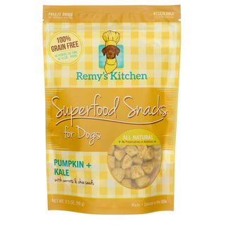 Remy's Kitchen Superfood Snacks Pumpkin + Kale Recipe Freeze-Dried Dog Treats