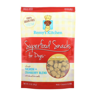 Remy's Kitchen Superfood Snacks Salmon + Cranberry Recipe Freeze-Dried Dog Treats