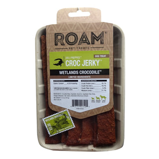 ROAM Pet Treats Croc Jerky Grasslands Crocodile Dog Treats, 5-oz