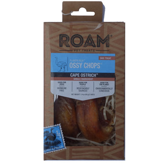 ROAM Pet Treats Ossy Chops Ostrich Bone Dog Treats