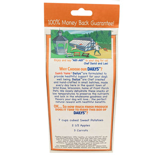 Sam's Yams Daily's Sweet Potato, Apple & Carrot Recipe Dog Treats, 7-oz Box