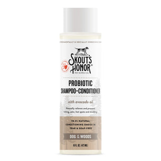 Skout's Honor Probiotic Sandalwood Vanilla Shampoo with Conditioner for Dogs & Cats, 16-oz Bottle