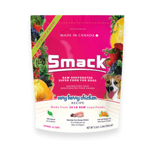 Smack Very Berry Chicken Recipe Raw Dehydrated Dog Food, 5.5-lb Bag