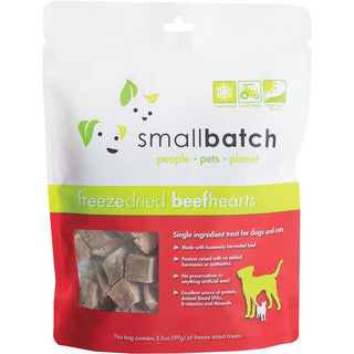 Small Batch Freeze-Dried Beef Hearts Dog Treats, 3.5-oz Bag