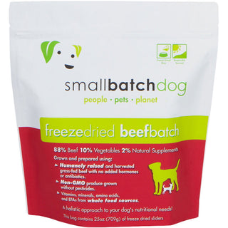 Small Batch Freeze-Dried Beef Recipe Sliders Dog Food, 14-oz Bag