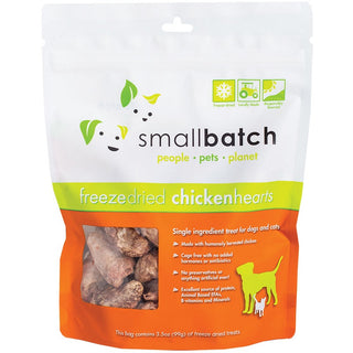 Small Batch Freeze-Dried Chicken Hearts Dog Treats, 3.5-oz Bag