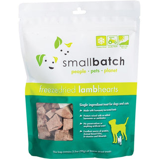 Small Batch Freeze-Dried Lamb Hearts Dog Treats, 3.5-oz Bag