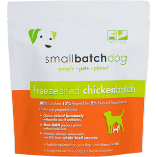 Small Batch Sliders Freeze-Dried Chicken Raw Dog Food, 25-oz Bag