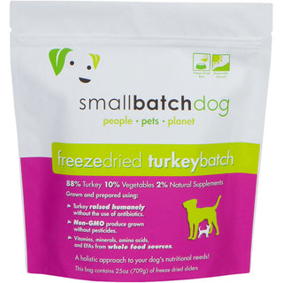 Small Batch Sliders Freeze-Dried Turkey Raw Dog Food, 25-oz Bag