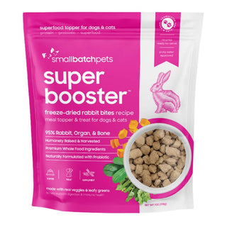 Small Batch Super Booster Freeze-Dried Rabbit Bites Meal Topper & Dog Treat, 7-oz Bag