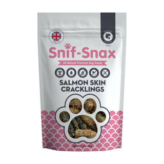 Snif-Snax Salmon Skin Cacklings Dog Treats, 1.5-oz bag