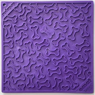 SodaPup Emat Bones Lick Mat Dog Toy, Purple